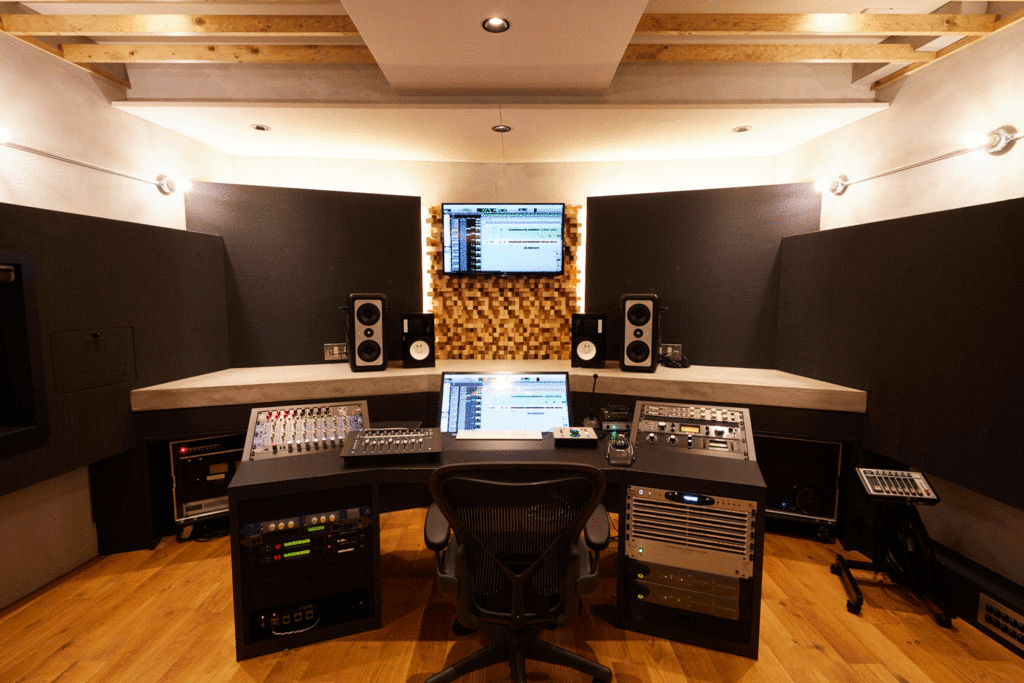 KMAレコーディングスタジオのコントロールルーム